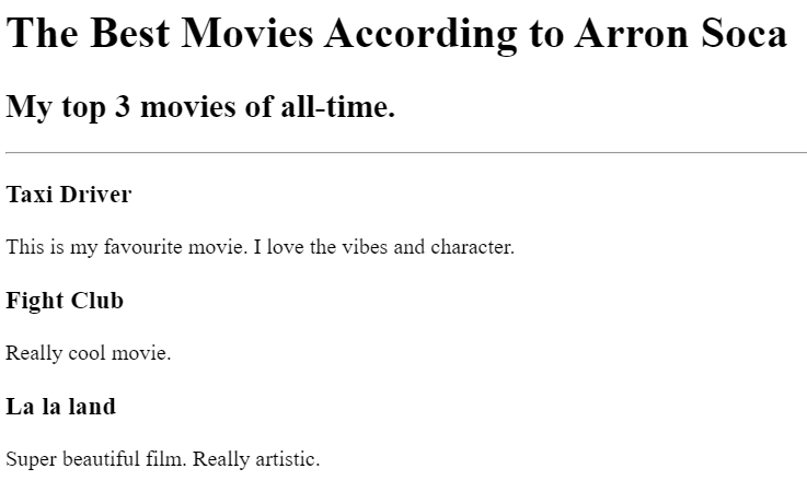 movie ranking project preview